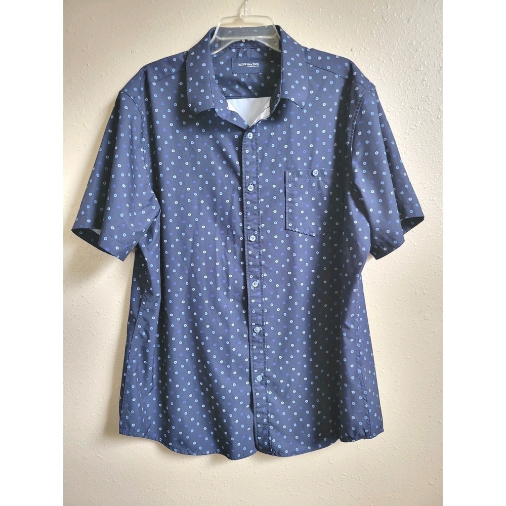 Jachs New York Short Sleeve Button-Up Shirt‎ Casual & Soft Men's Shirt - Size XL